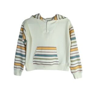 Rank.45 Girl’s Striped Contrast Hooded Pullover